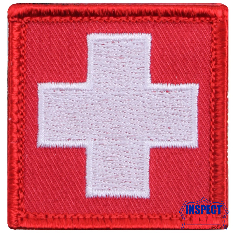 Rothco White Cross Red Morale Patch