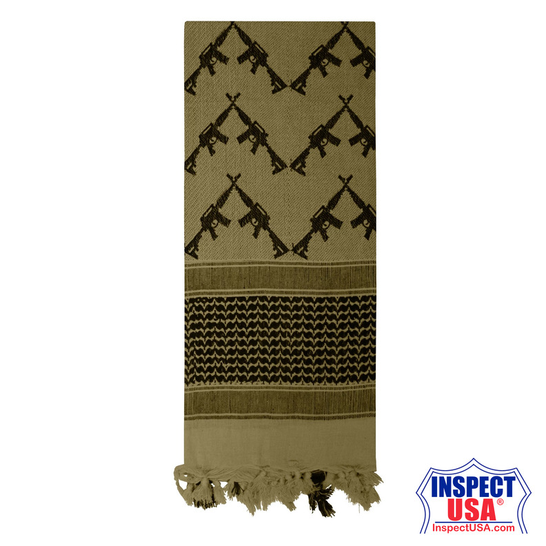 Rothco Crossed Rifles Shemagh Tactical Desert Keffiyeh Scarf