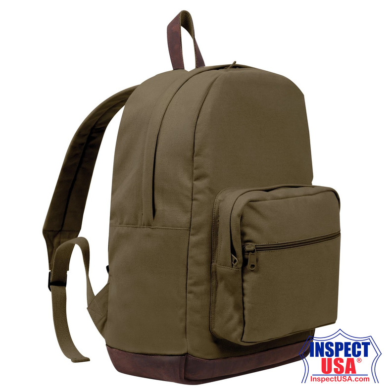 Rothco Vintage Canvas Teardrop Backpack With Leather Accents