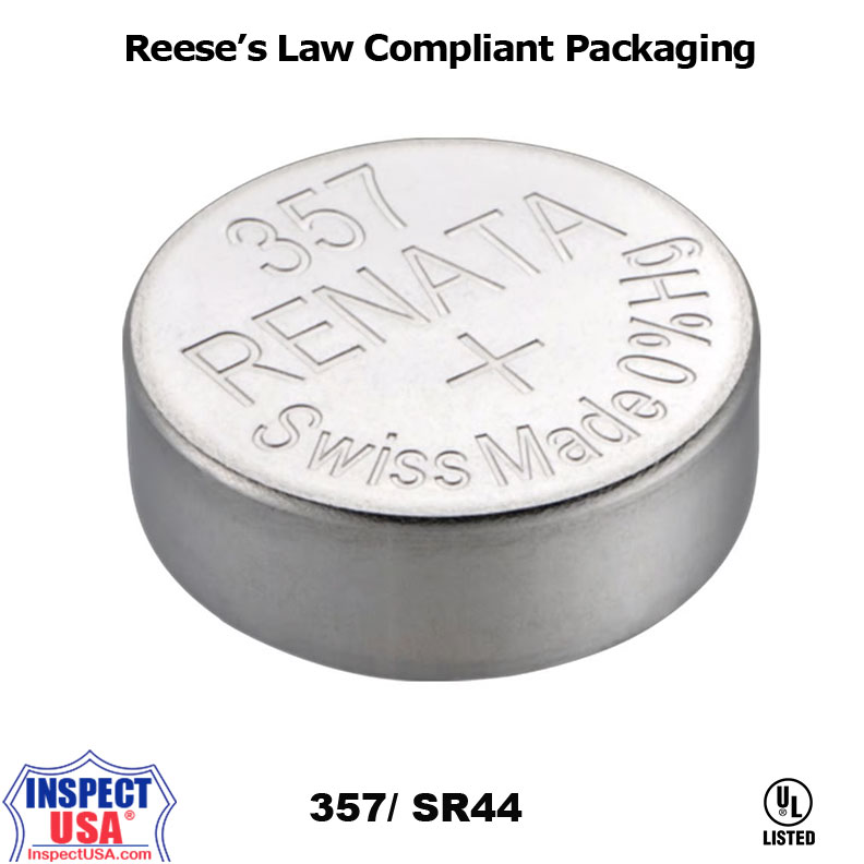 Renata Button Cell 1.55v Silver Oxide Battery (SR44W) Reeses Compliant