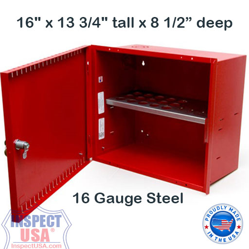 Steel Parts Records Battery Box (SSU00630) Red 16"x13.75"x8.5"