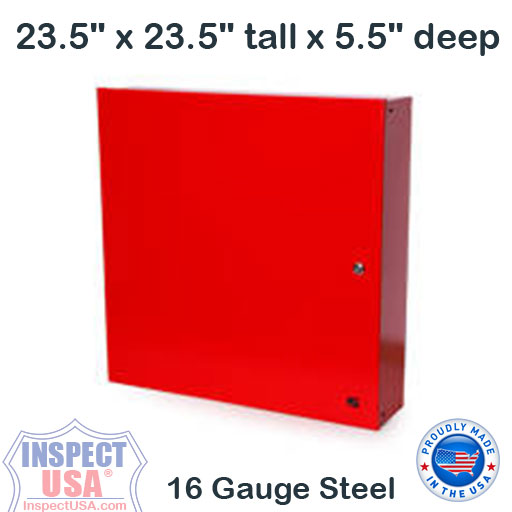 Steel Cabinet Enclosure 23.5"x23.5"x5.5" (SSU00657) RED