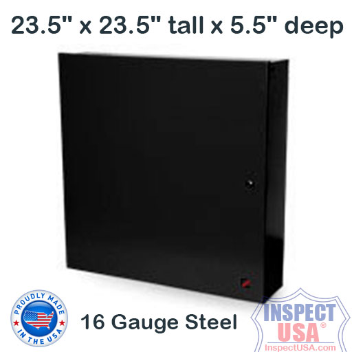 Steel Cabinet Enclosure 23.5"x23.5"x5.5" (SSU01657) BLACK