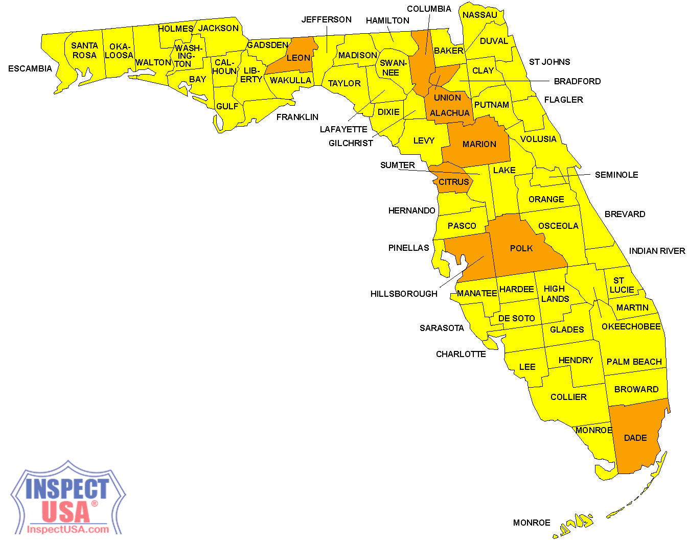 Florida  Zone Map