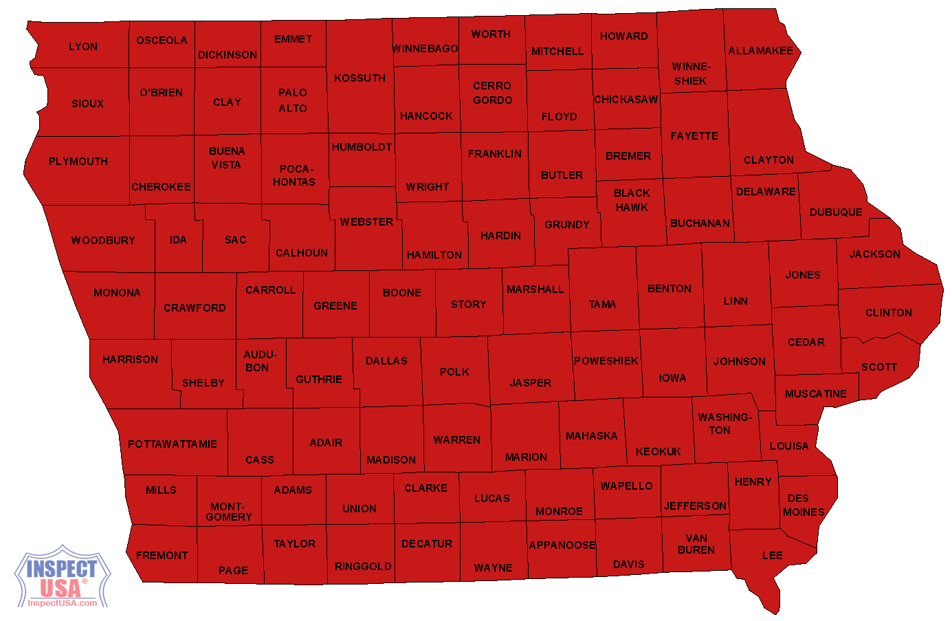 Iowa  Zone Map