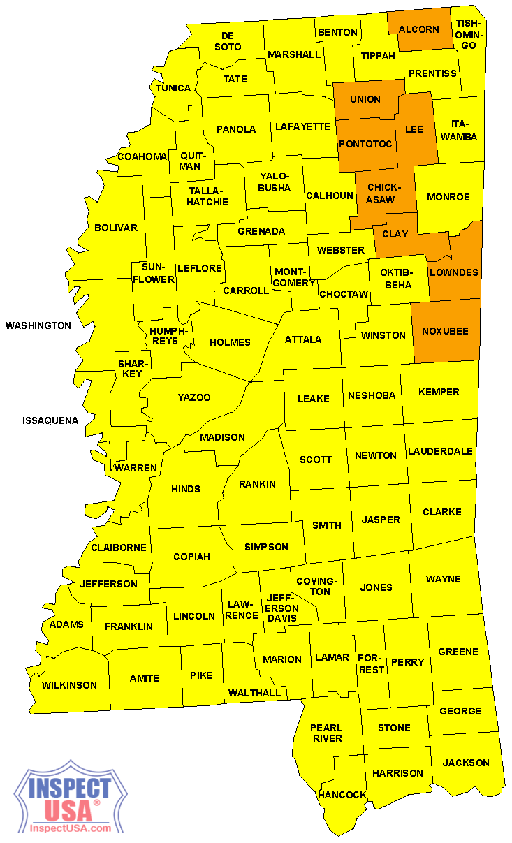 Mississippi  Zone Map