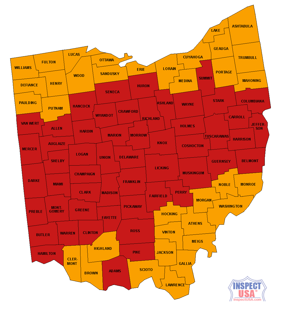 Ohio  Zone Map