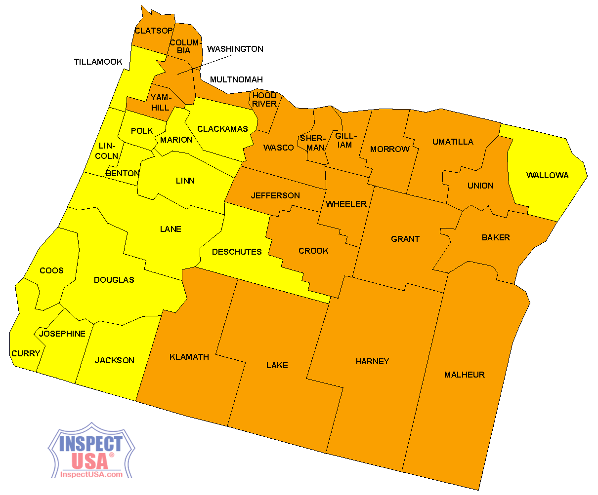 Oregon  Zone Map