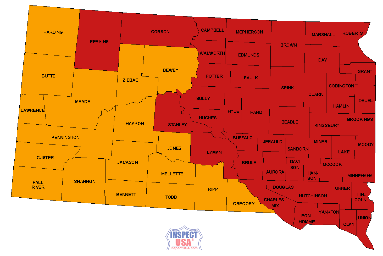 South Dakota Zone Map