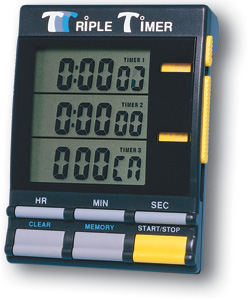 Triple Display Timer 0 to 19:59:59 (Ti891b) BLACK with Clock