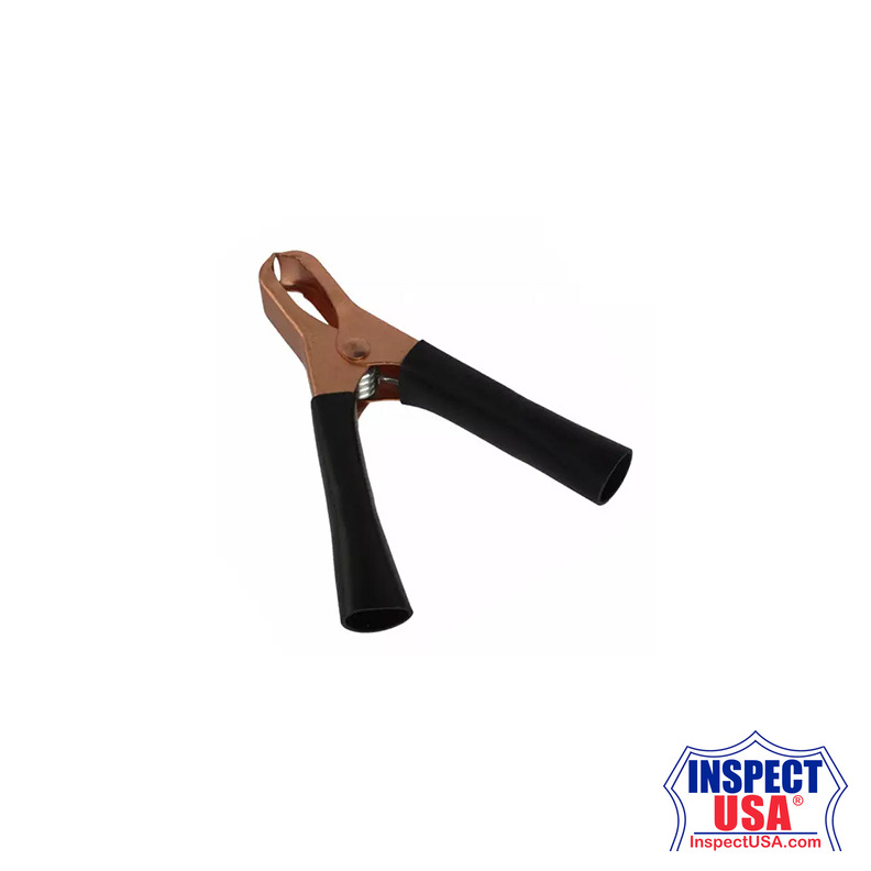 TPI Insulated Sleeve Battery Terminal Clamp, Miniature Test Clip Steel 1.125" (28.58mm) 1 1/8" Black (BC46TBCP)