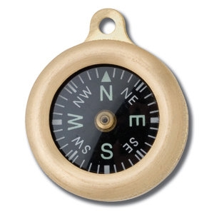 Compass: Analog Solid Brass 1.2" Diameter (UC2501) Non Liquid