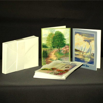 Thank You Card 4" x 5 1/4" (USM115X25) 25 Assorted With Envelopes