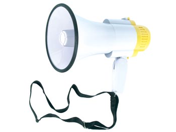 Megaphone: 10w Powered (M10M) with Siren, Volume & Strap