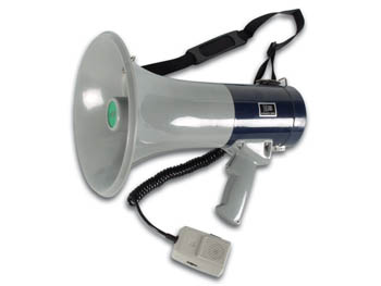 Megaphone: 25w Powered (M25SFM) Detachable Anti-Howl Microphone