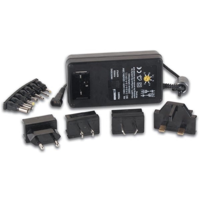 Power Converter 120-240vAC to 3, 4.5, 6, 7.5, 9 or 12vDC (PSSMV3)