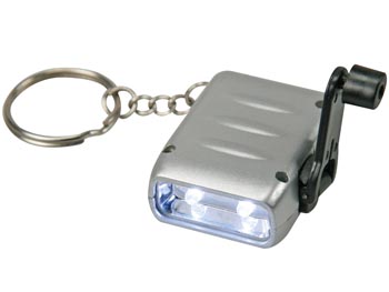 Hand Crank Emergency LED Flashlight (ZL388-4) with Key Ring