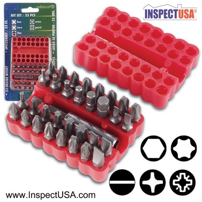 Velleman 33 Piece Power BIT Set (VTBT6) with Holder