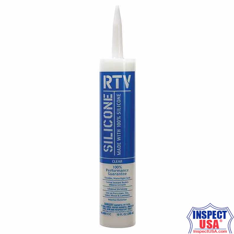 White Lightning RTV Silicone All Purpose (WL099110C) 10oz Clear Silicone Caulk