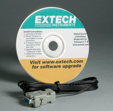 X Extech Logging Software (407752) with PC Interface Cable
