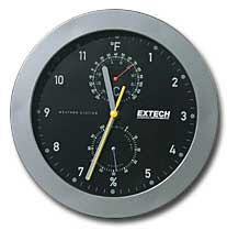 Clock Wall Hung 9.75" Round (44533) Silver Rim & Black Faceplate