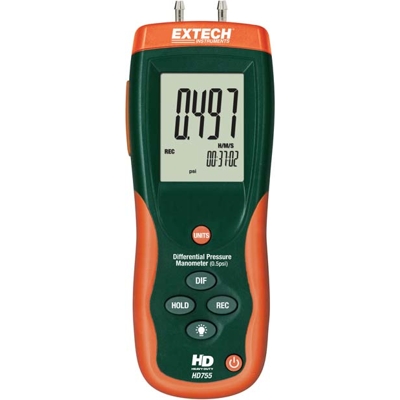 Manometer Digital 13.85" WC [-0.5 to 0.5 psi] (HD755) with Software